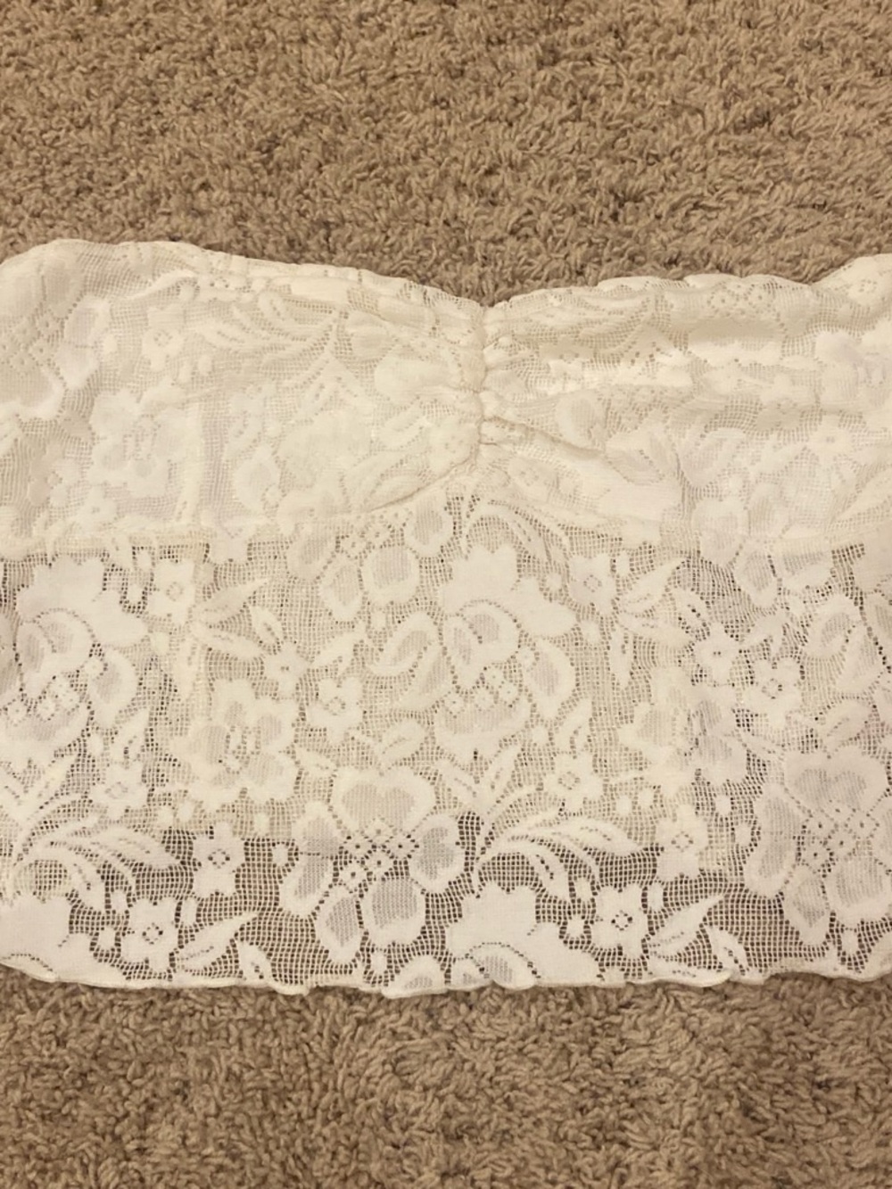 RSQ White Lace Strapless Bandeau Bralette
